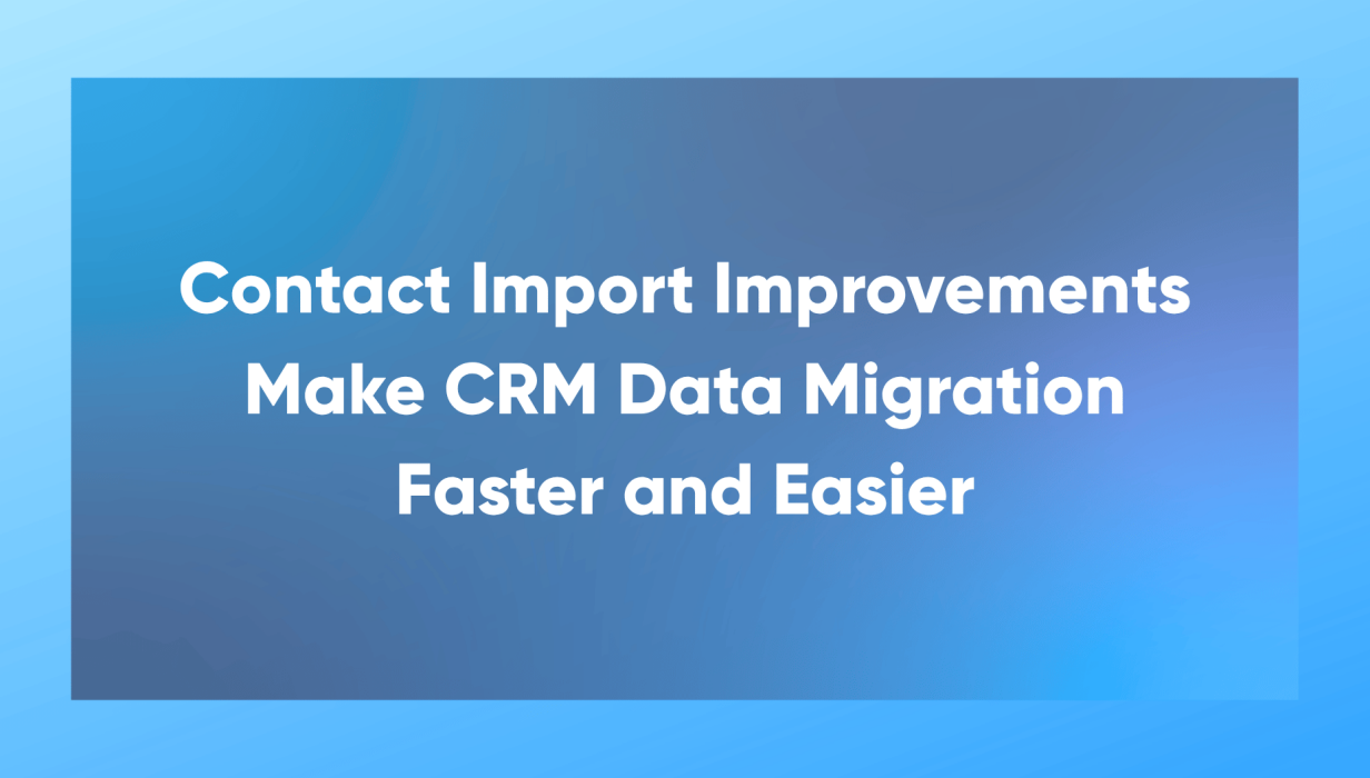Contact import improvements