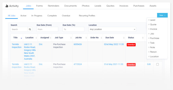 Formitize CRM Activity Window