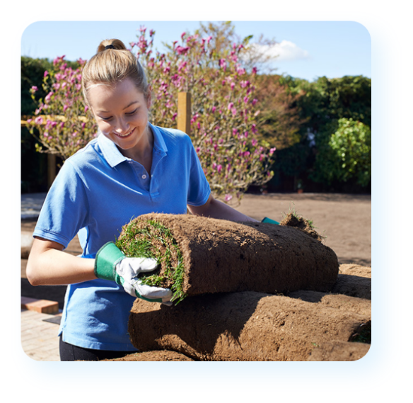 Happy female landscaper Square