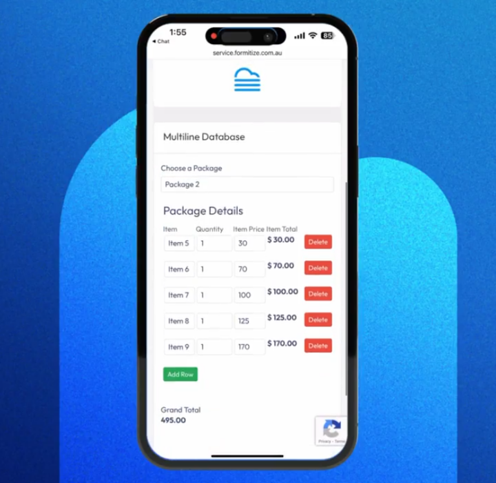 Introducing multiline database forms | Formitize