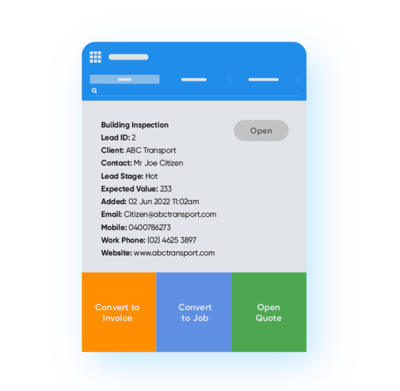 Simplified Screens Illustrations2022 streve Convert to Invoice Inspections